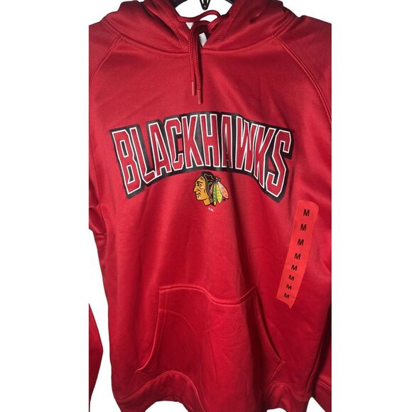Men's NHL Chicago Blackhawks Hoodie Knights Apparel LLC Red Medium M Authentic - Picture 4 of 9